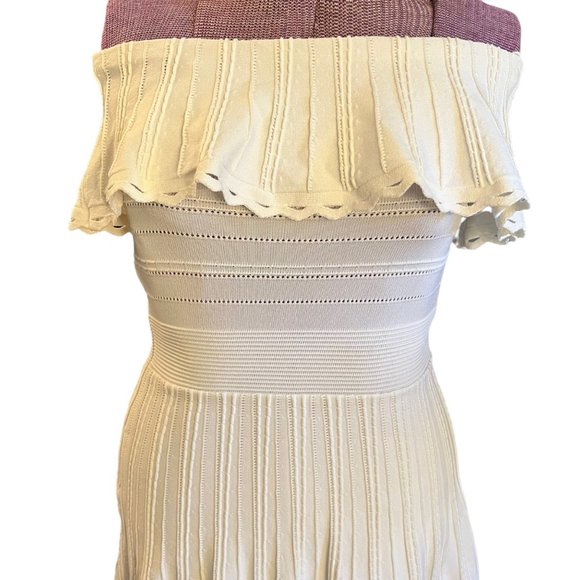 Ted Baker White Strapless Fit and Flare Dress 0 - Picture 2 of 9